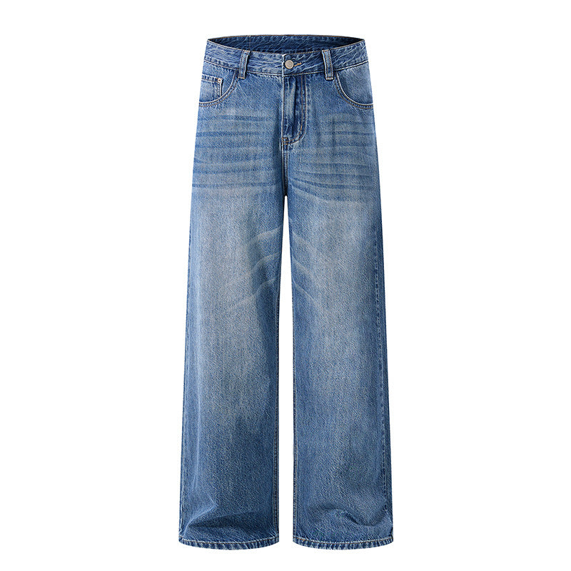 Damen High-Waist Wide-Leg Jeans aus softem Denim mit weitem Bein Drune