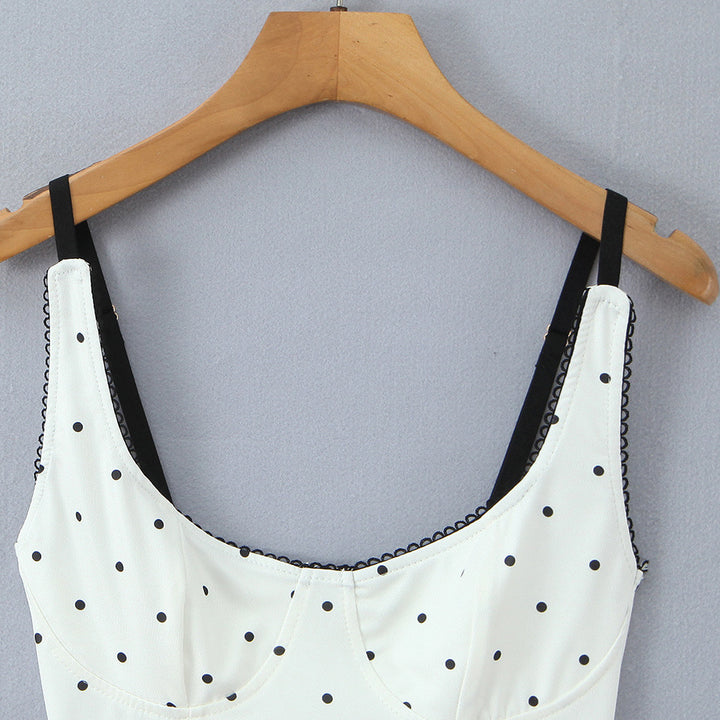 Damenoberteil mit eleganter Polka-Dot-Optik und feinen Details Drune