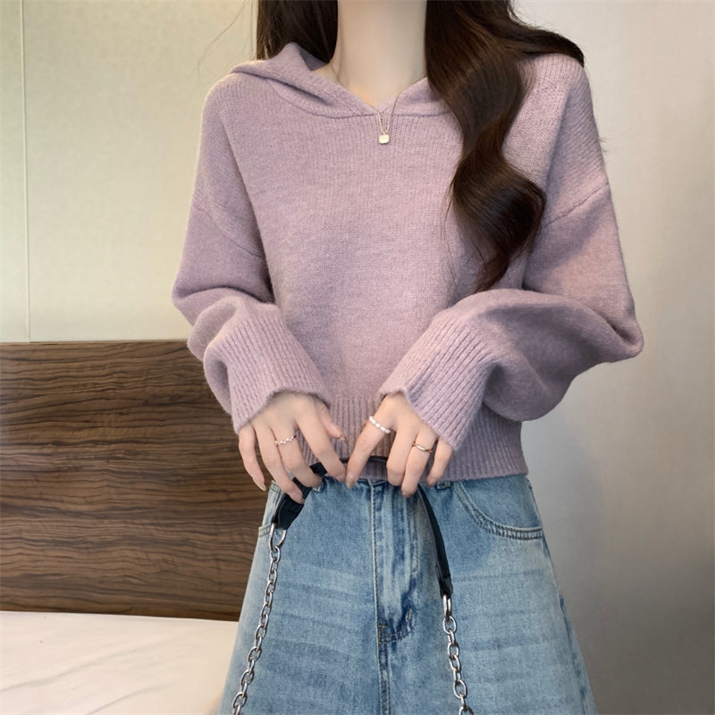 Damen Modischer Hoodie mit lässiger Passform und strukturiertem Material Drune