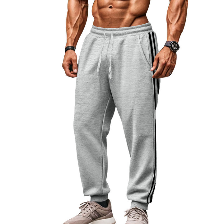 Herren nan sportliche Jogginghose mit seitlichen Kontraststreifen, elastischem Tunnelzugbund und gerippten Beinabschlüssen Drune