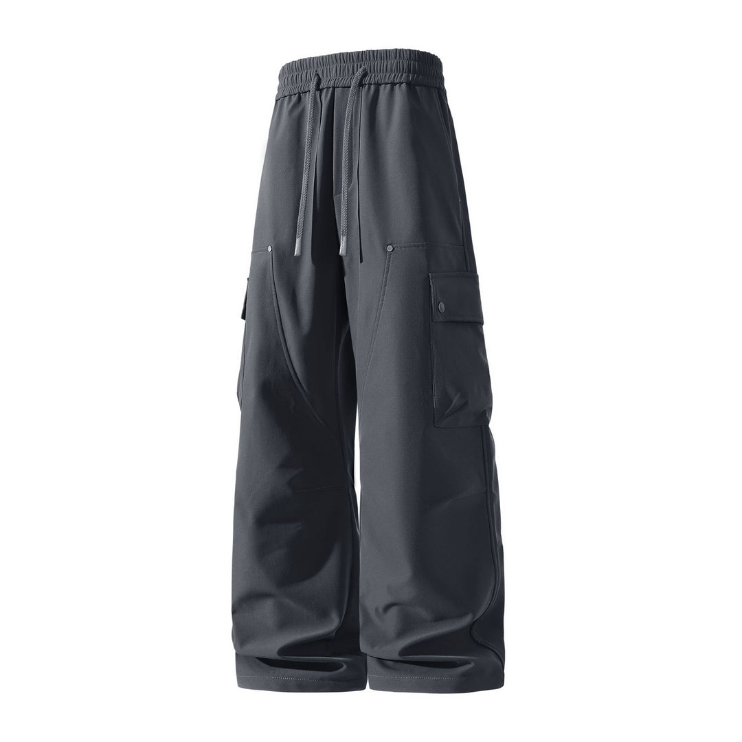 Damen Weite Cargo-Shorts mit elastischem Tunnelzugbund und Multifachtaschen Drune