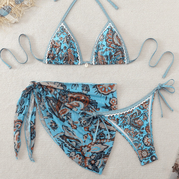 Damen Triangel-Bikini-Set mit voluminösen Rüschen Drune