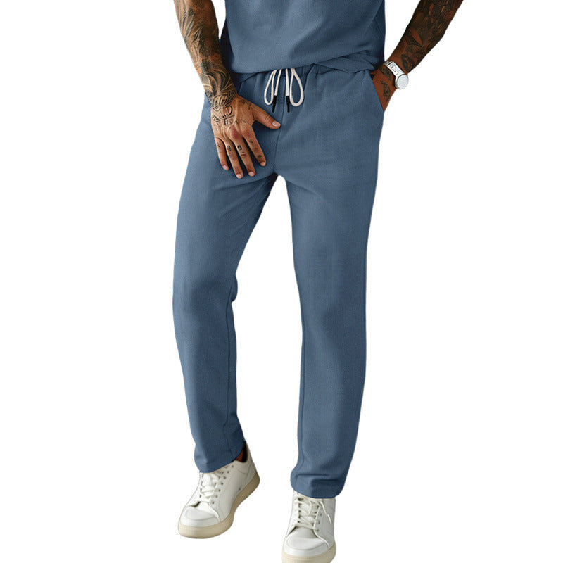 Herren Slim-Fit Jogginghose mit Kordelzug, elastischem Bund und seitlichen Eingrifftaschen Drune