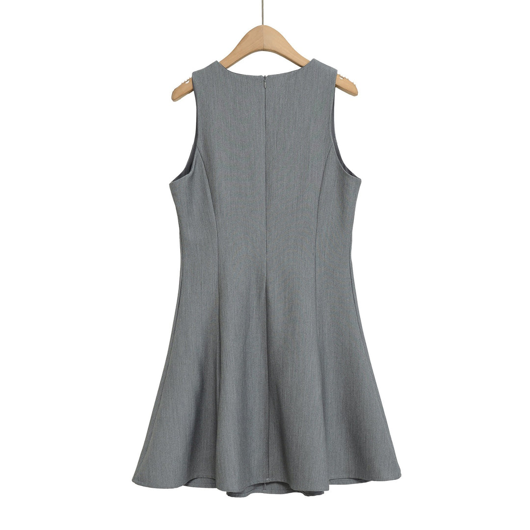Damen Besprechungs-Kleid mit eleganter Schleifenverzierung und fließendem Schnitt Drune
