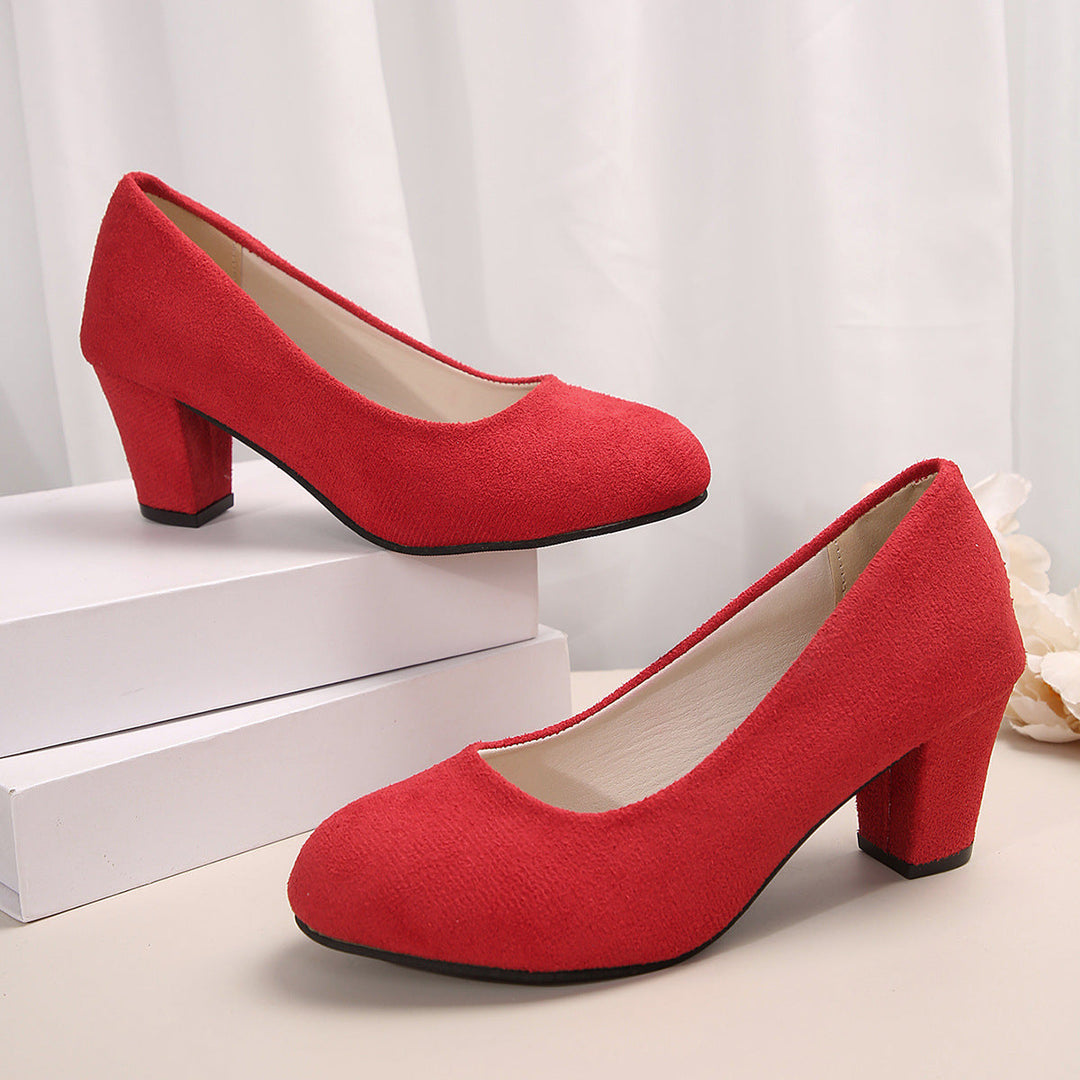 Damen elegante Pumps mit bequemem Blockabsatz Drune