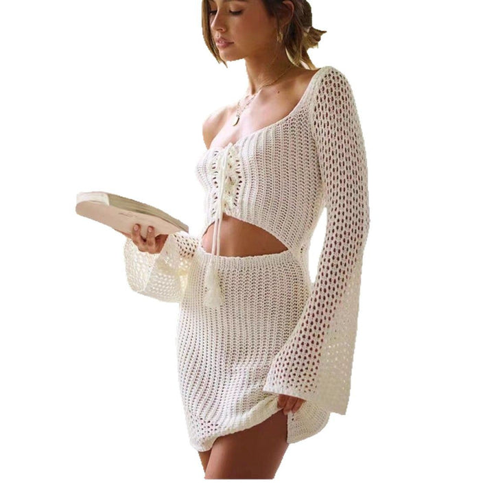 Damen Strickkleid mit Off-Shoulder Design Drune