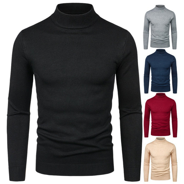 Herren eleganter Rollkragenpullover aus feiner Baumwollmischung Drune