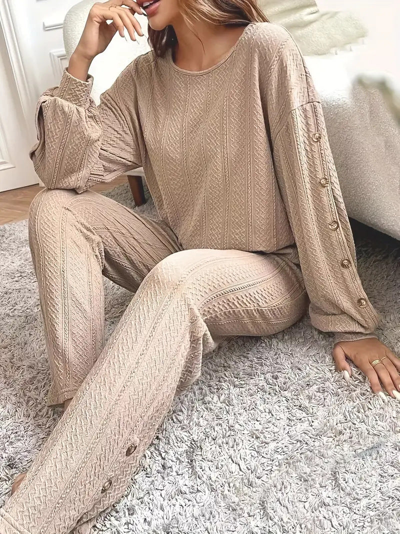 Damen Gemusterter Loungeanzug Drune