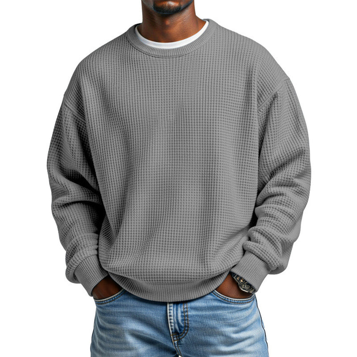 Herren Bequemer Sweatpullover mit Waffelstruktur Drune