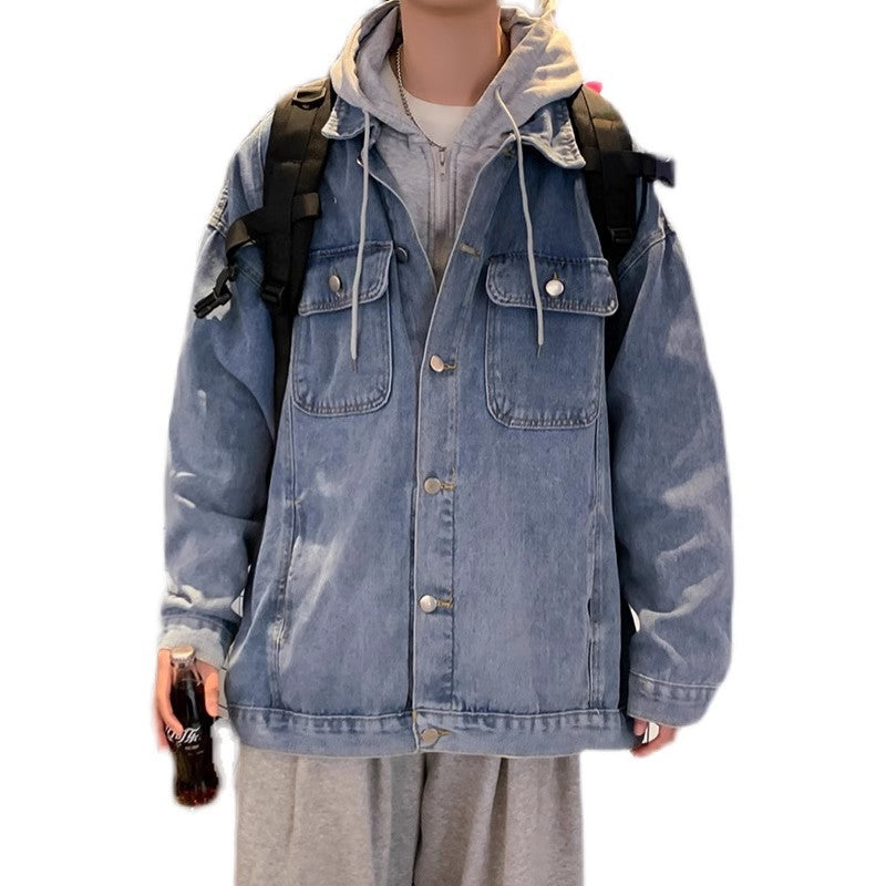 Herren Lässige Denimjacke im Oversized-Stil Drune