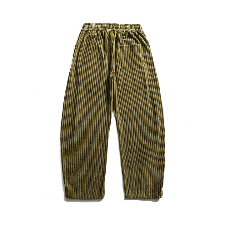 Damen Weite Plissee-Hose mit elastischem Bund und Tunnelzug Drune