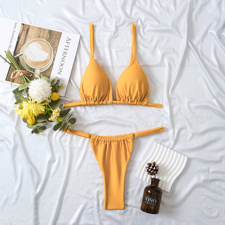 Damen Triangel-Bikini mit rutschfestem Schnitt und modischem Design Drune