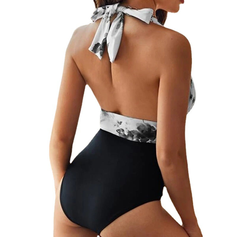 Damen Einteiliger Badeanzug mit floralem Design und schmeichelndem Schnitt Drune