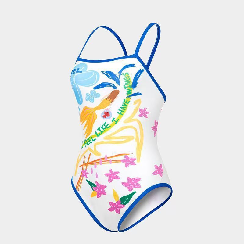 Damen Einteiler Badeanzug mit kreativem grafischen Design Drune