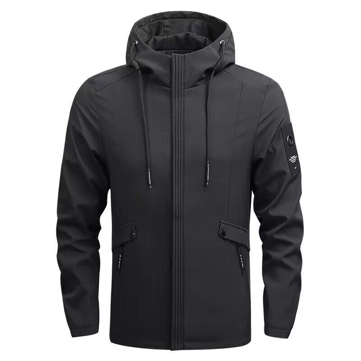 Herren Wasserdichte Softshelljacke mit Kapuze, winddicht und atmungsaktiv Drune