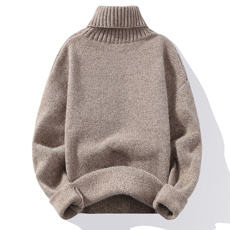 Herren Rollkragenpullover aus Bouclé-Feinstrick mit gerippten Bündchen Drune