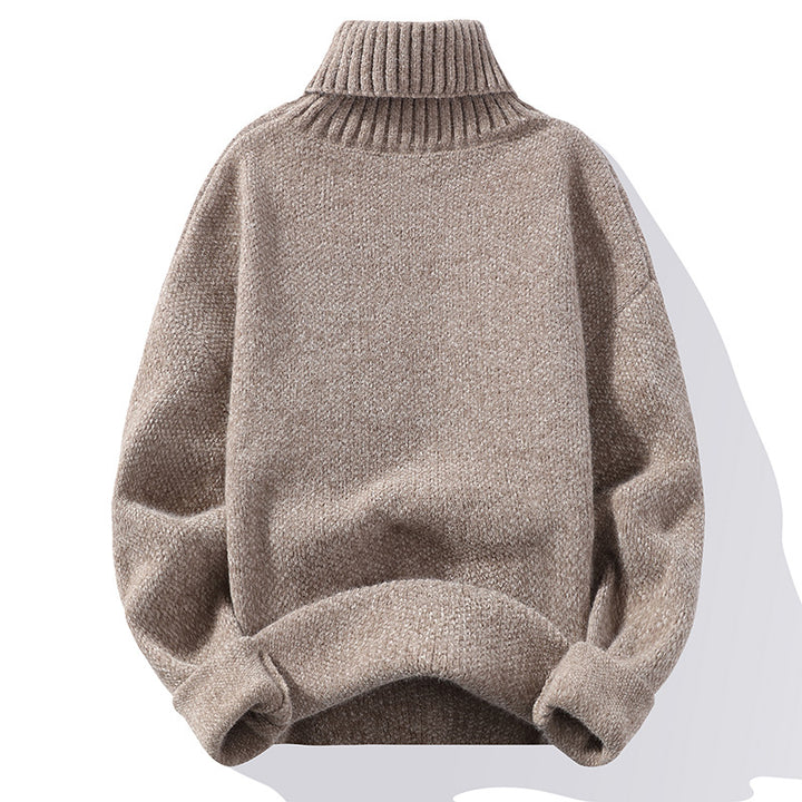 Herren Rollkragenpullover aus Bouclé-Feinstrick mit gerippten Bündchen Drune