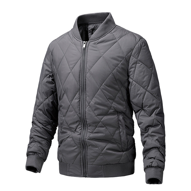 Herren Modische Steppjacke mit hohem Kragen Drune