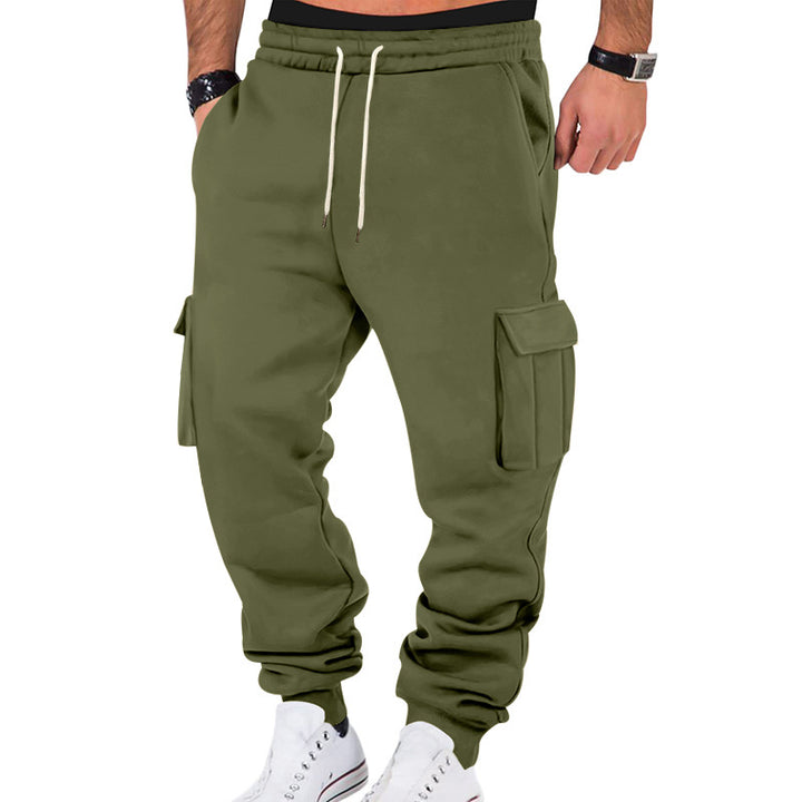 Herren nan Cargo-Jogginghose mit Kordelzug, seitlichen Taschen und elastischen Bündchen Drune