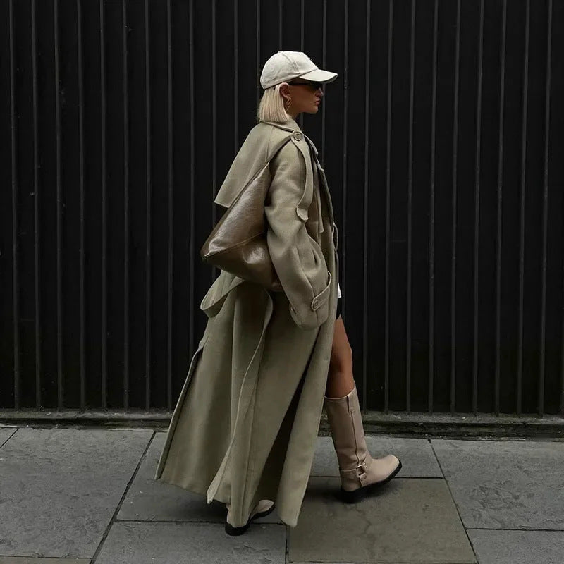 Damen Federgewicht Oversize-Mantel Drune