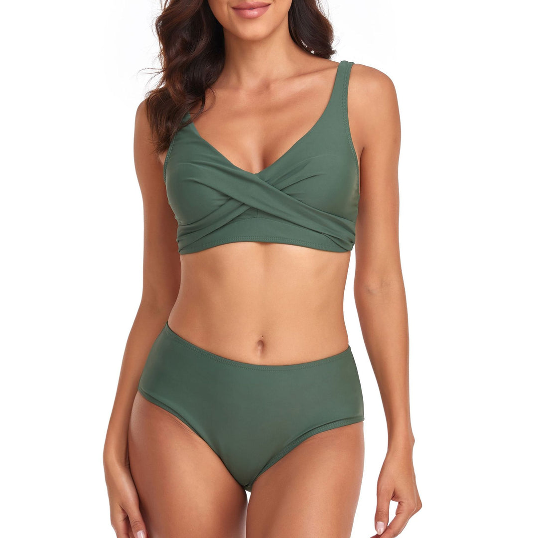 Damen Hochschnitt Bikini-Set Drune