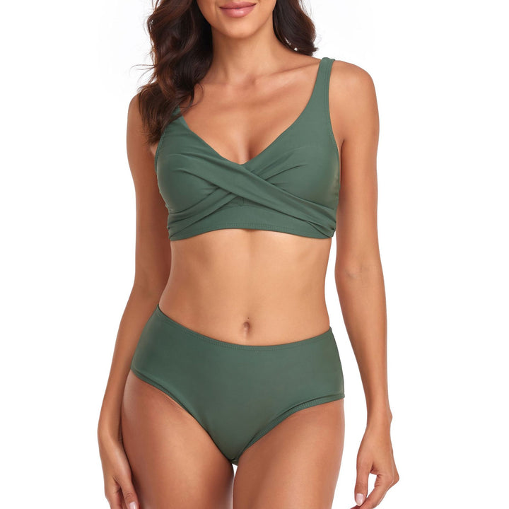 Damen Hochschnitt Bikini-Set Drune
