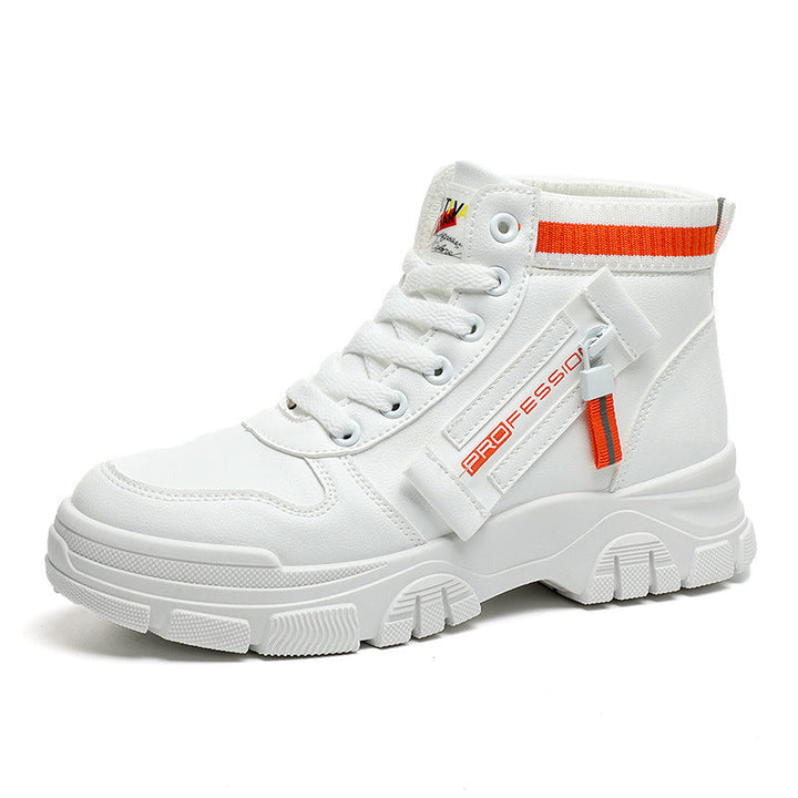 Damen Hohe Sneakers mit modischem Reißverschluss und atmungsaktivem Innenfutter Drune