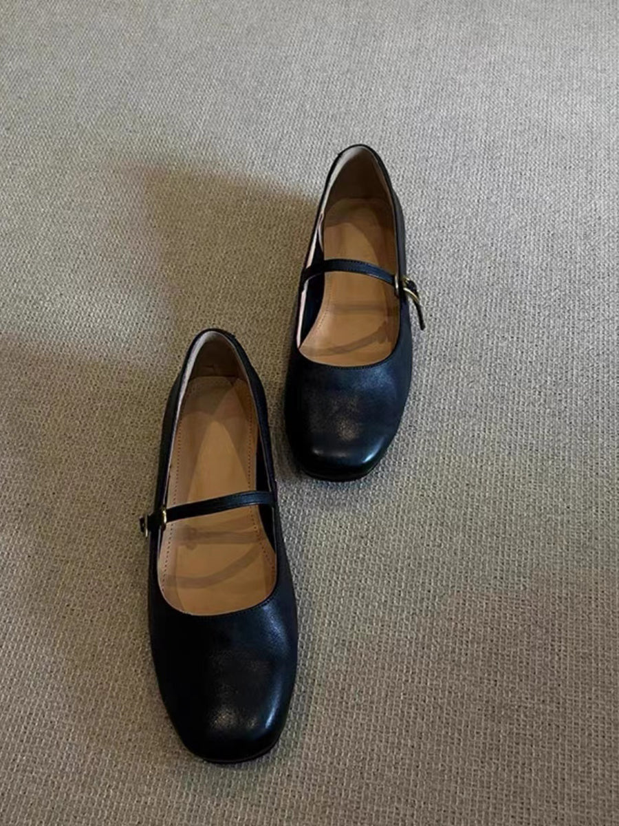 Damen elegante Mary Janes mit komfortabler Sohle und verstellbarem Riemen Drune