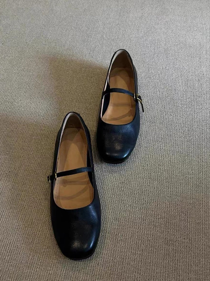 Damen elegante Mary Janes mit komfortabler Sohle und verstellbarem Riemen Drune
