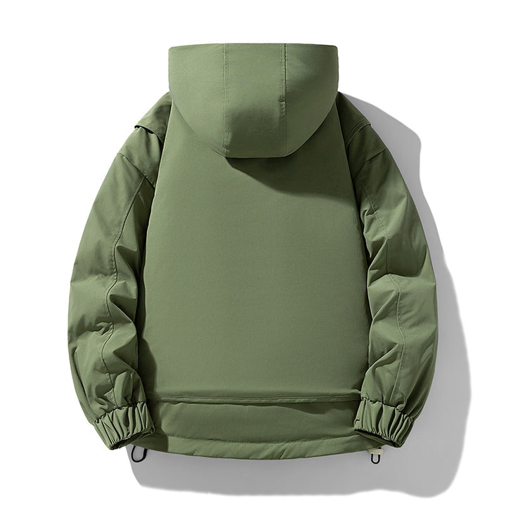 Herren wattierte Kapuzen-Fieldjacke mit Multifunktionstaschen Drune