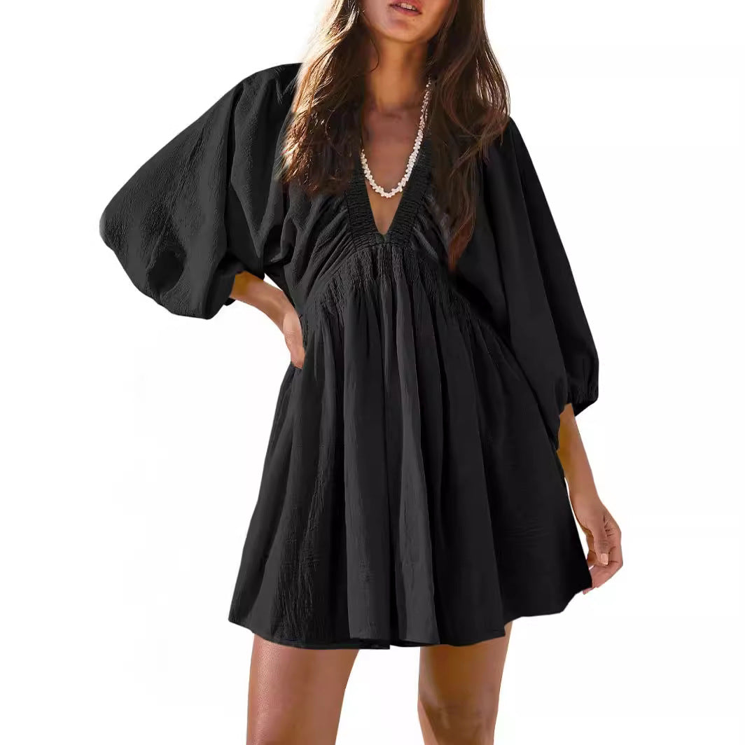 Damen trendiges Minikleid Drune