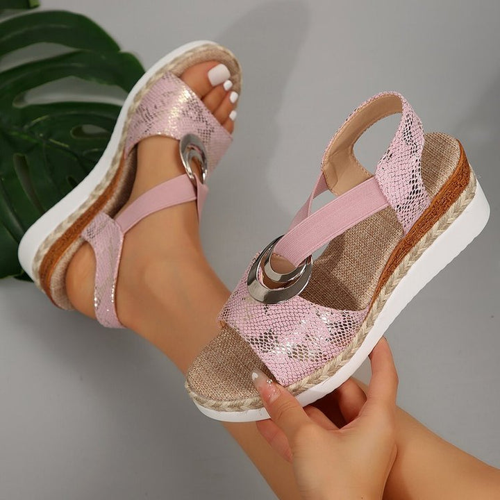 Damen Dekorative Keilsandalen Drune