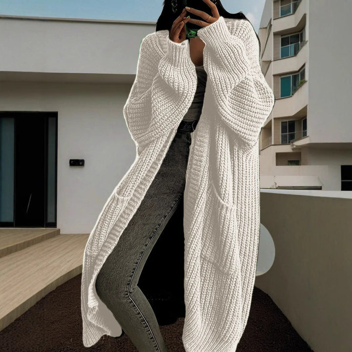 Damen Großer Strickcardigan mit offenen Ärmeln und gemütlichem Schnitt Drune