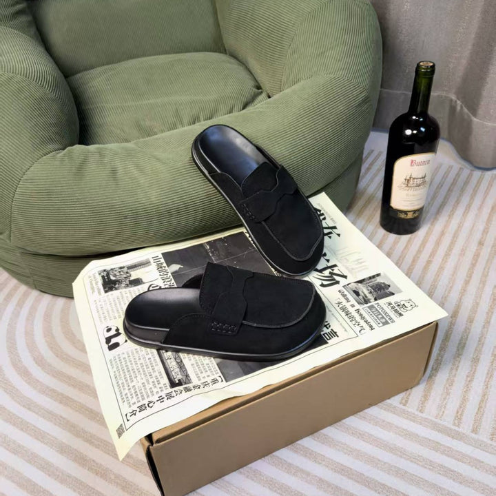 Damen Slipper mit weichem Wildleder und anatomischer Fußbettung Drune