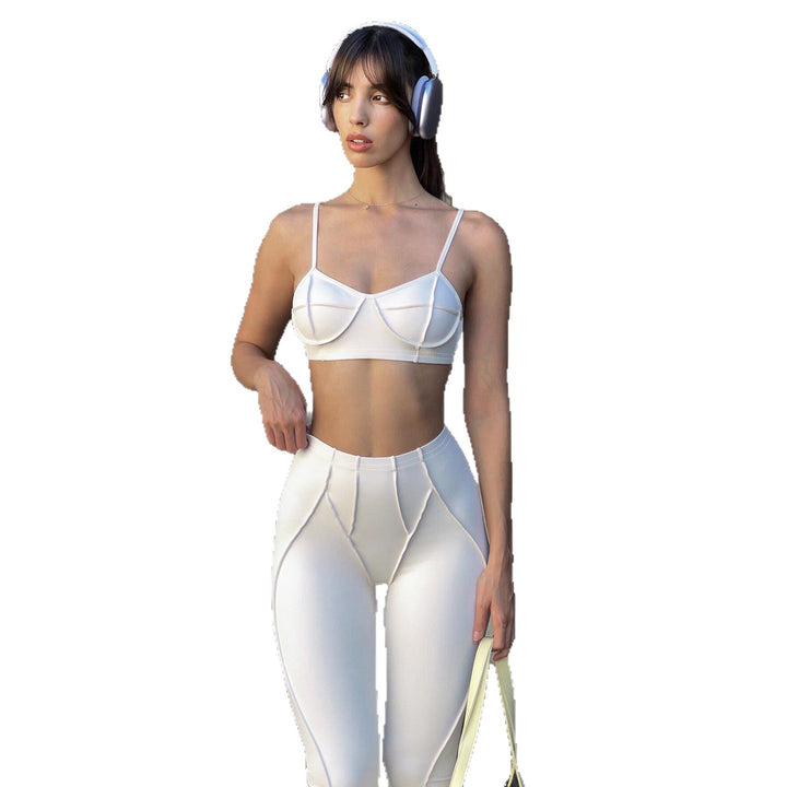 Damen Flared-Leggings mit hohem Bund und nahtlosem Design Drune