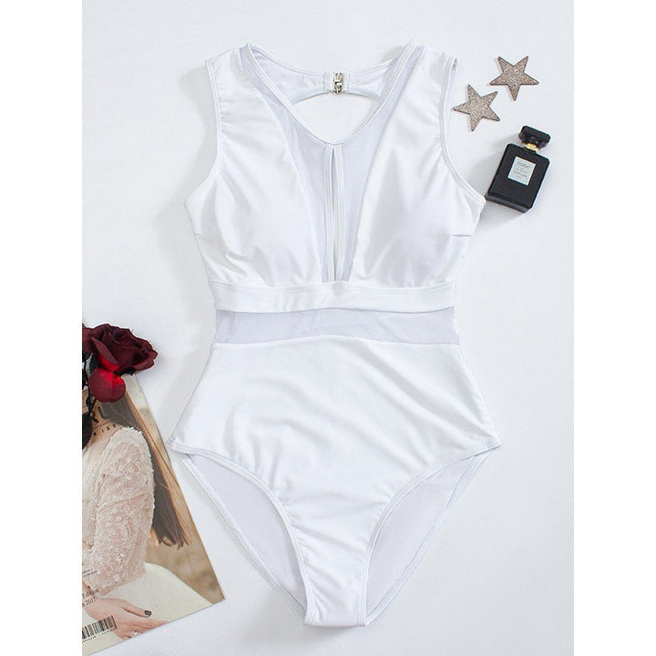 Damen Cut-Out Einteiler Badeanzug Drune