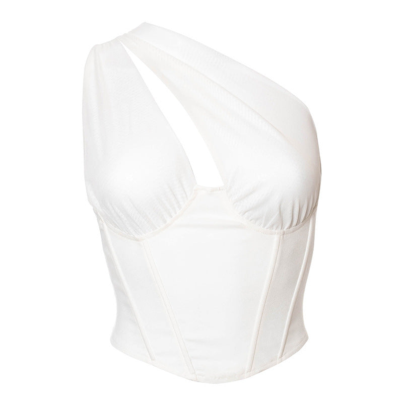 Damen Extravaganter Bodysuit mit asymmetrischem Design und raffinierten Details Drune