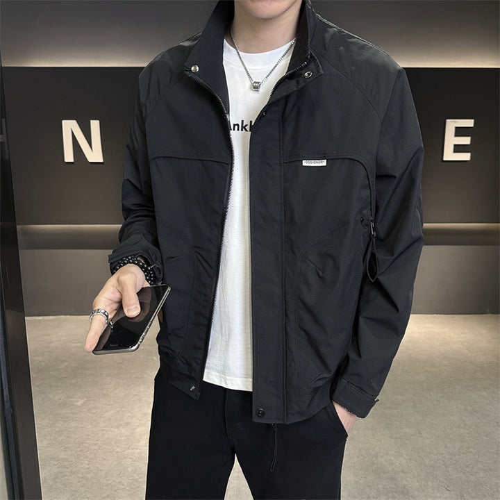 Herren Leichte Übergangsjacke mit hohem Kragen Drune