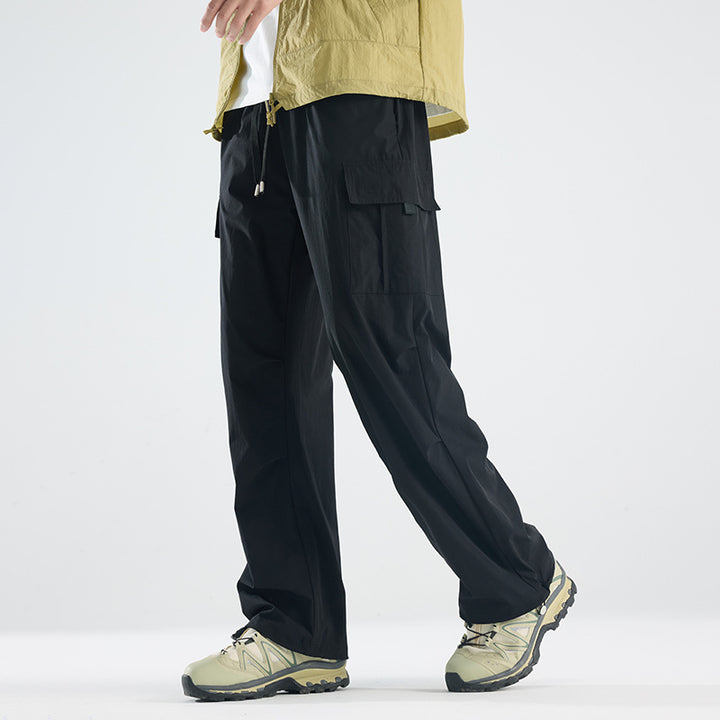 Herren Breite Tech‑Cargo‑Hose mit Utility‑Taschen und verstellbarem Bund Drune