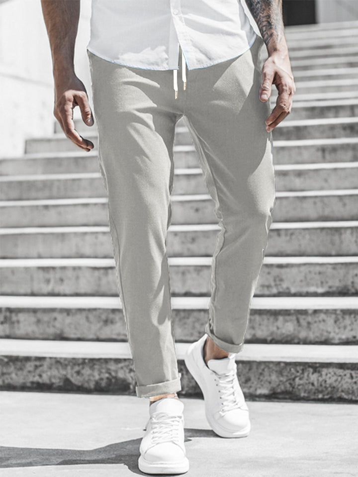 Drune Herren Freizeithose mit Kordelzug und Seitentaschen