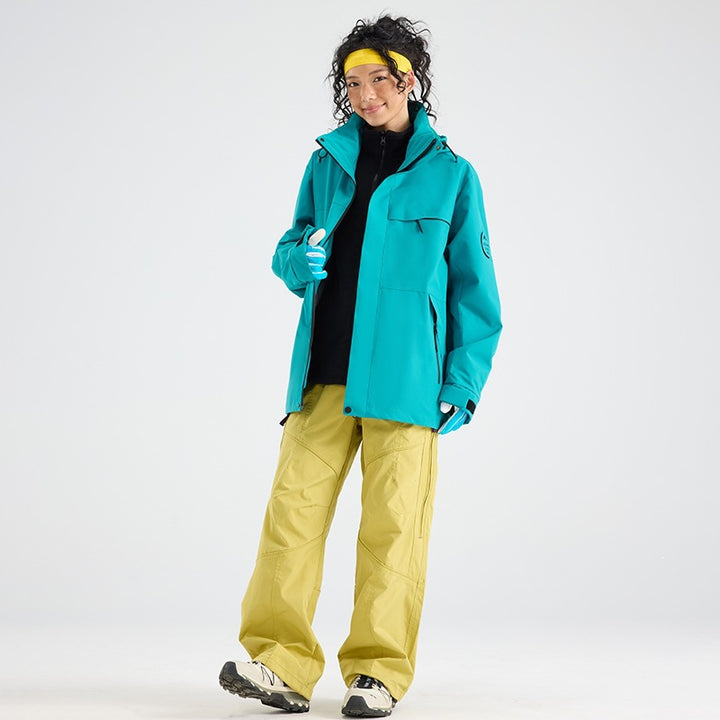 Herren Wasserdichte Outdoor-Softshelljacke mit Kapuze, hohem Stehkragen & Reißverschlusstaschen Drune