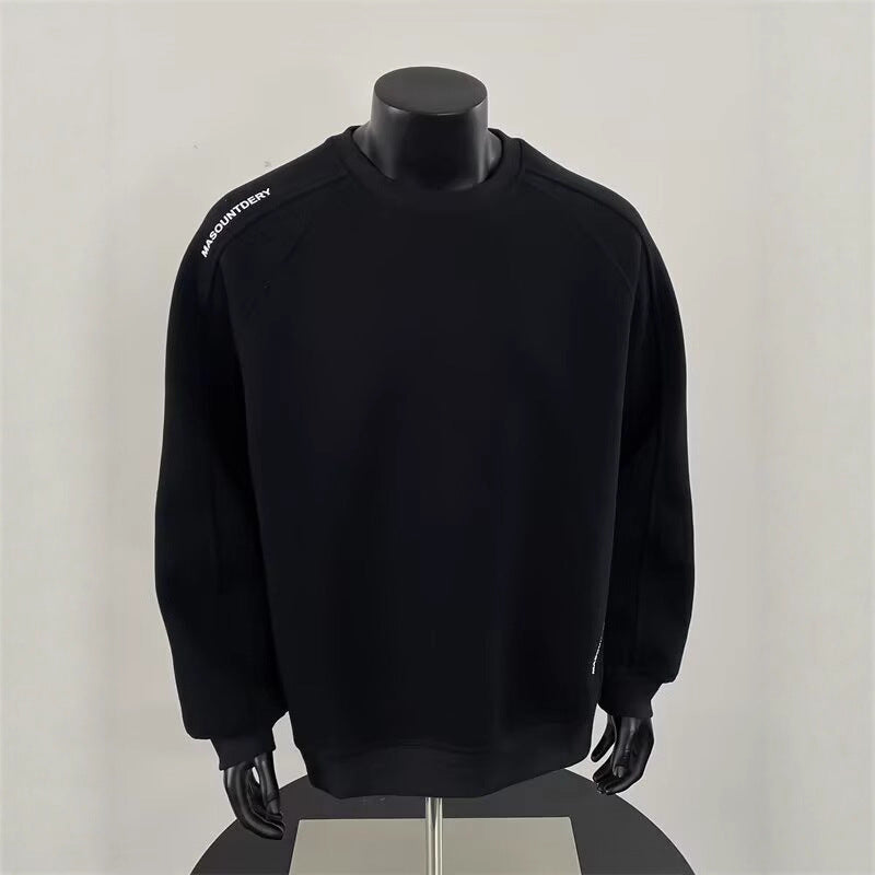 Herren Modischer Sweatshirt mit Schulter-Patch-Design Drune
