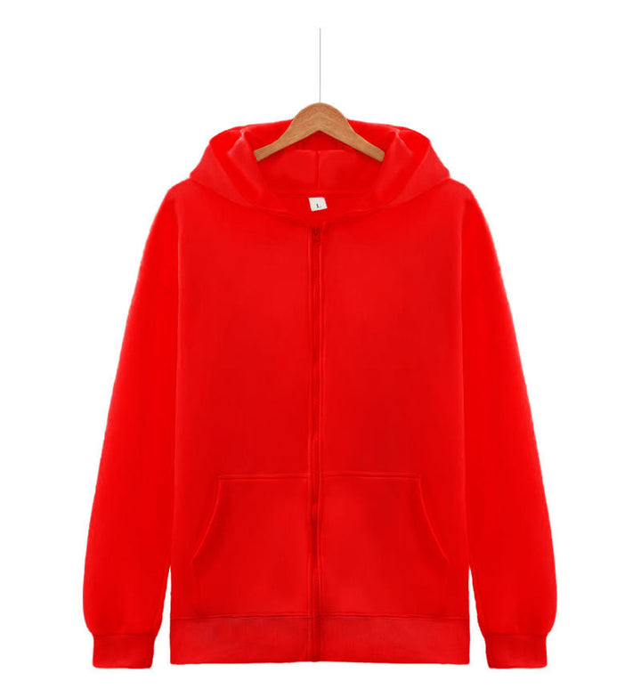 Unisex nan leichter Reißverschluss-Hoodie mit innen angerautem French-Terry, flachen Nähten und Kängurutaschen Drune