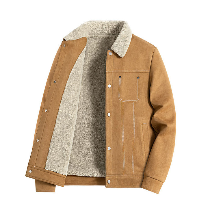 Herren Lässige Lammfelljacke Drune