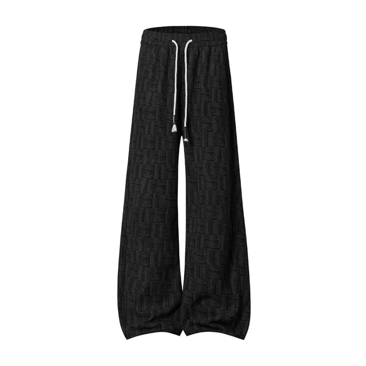 Damen Weite Palazzo-Jogginghose mit Strukturstrick, Tunnelzug & Ballonbein Drune