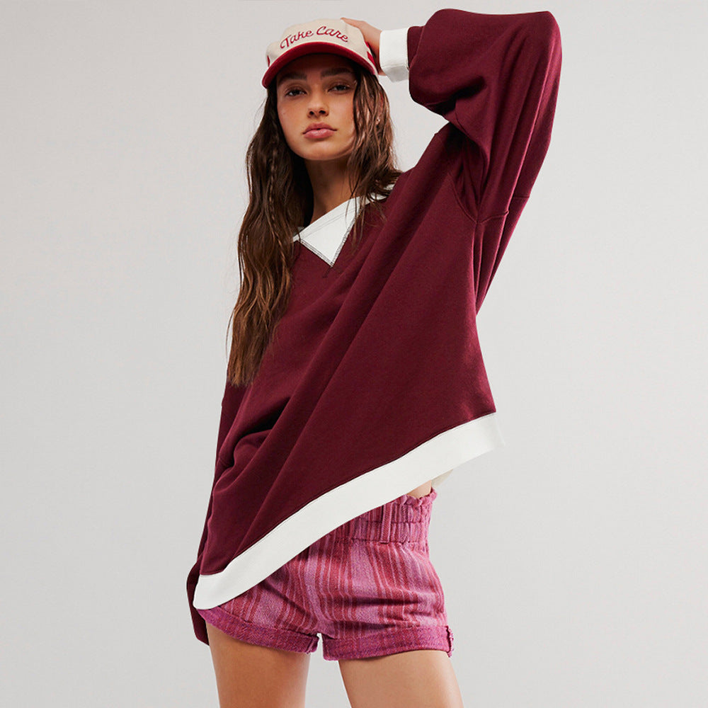 Damen Oversized Sweatshirt mit modernem Design und weichem Material Drune