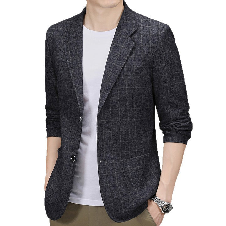 Herren Eleganter Karoblazer mit modernem Schnitt und praktischen Taschen Drune