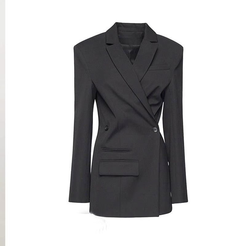 Damen Modern geschnittener Blazer mit asymmetrischem Design Drune