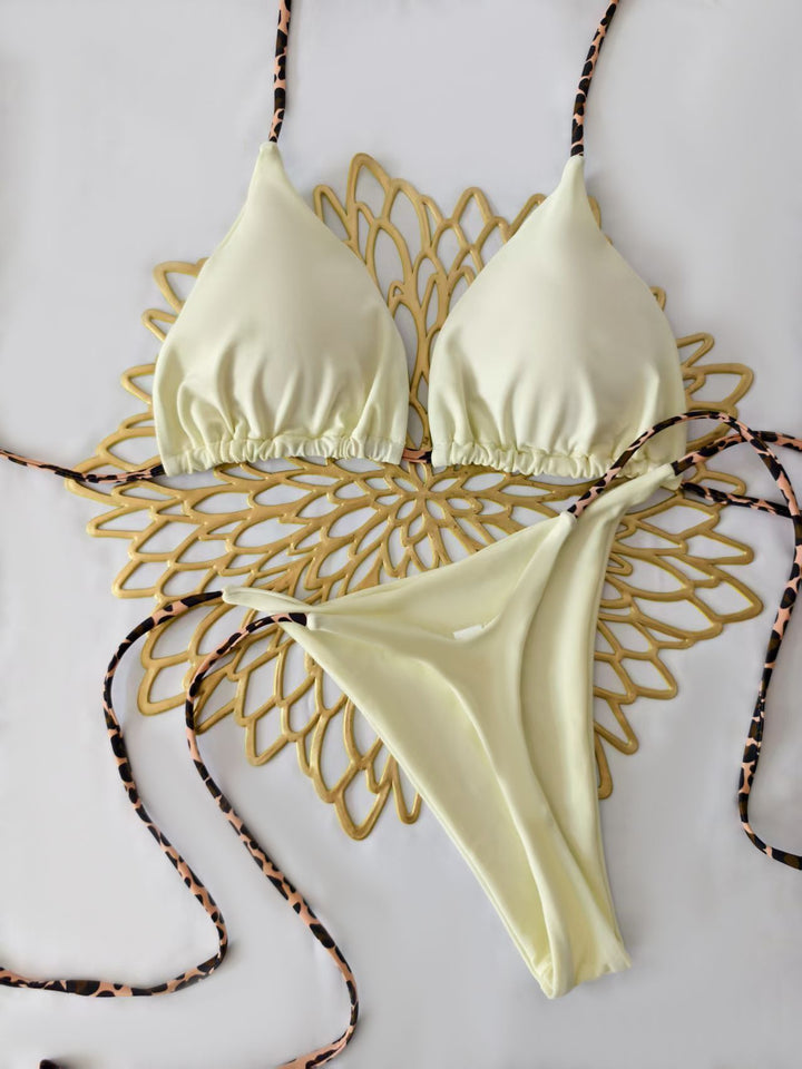 Damen Triangel-Bikini mit floralem Detail Drune
