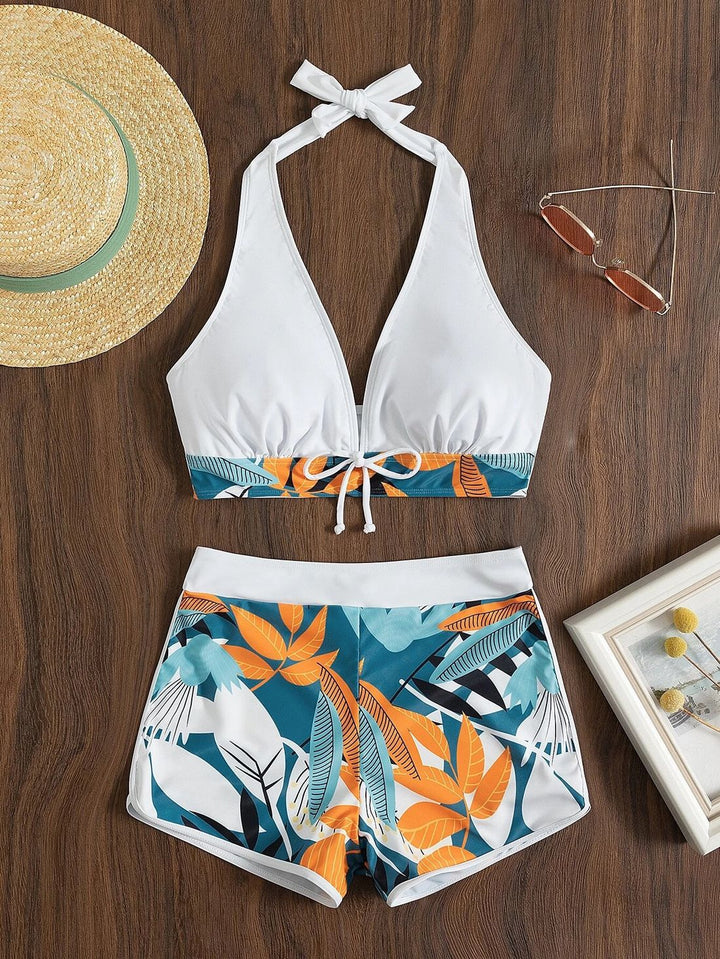 Damen Sportliches Bikiniset mit floralem Design Drune